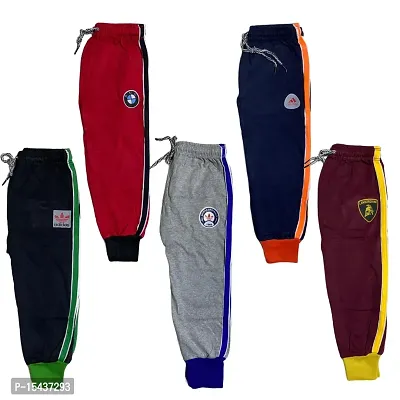 Kids Boys And Girls Lower Multicolor Cotton Track pants (pack of 5)