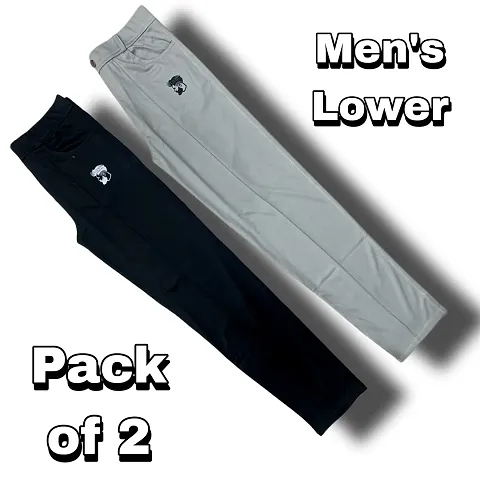 Multicolored Cotton Slim Fit Track pant Pack of 2