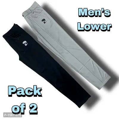 Mens Track Pant Night Pant Pajama Regular fit Stylish Solid Track Pants For Mens Mens Lower Pajama For Gym Running Jogging Yoga Casual Wear Lounge Wear Black   Grey (Pack of 2)