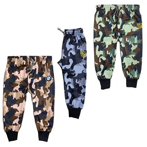 Kids Track Pants Multicolour Printed Lower (Pack Of-3)