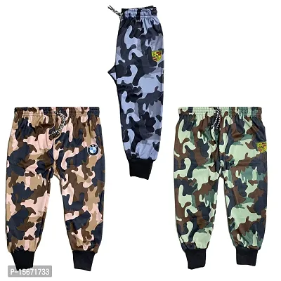 New Multicolor Printed Trackpants\Lower  Pants  Joggers For Kids Pack of 3-thumb0
