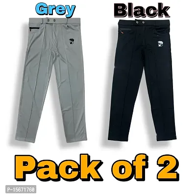 Fflirtygo Men's Regular Fit Two Stripe Black and Dark Grey Color Cotton  Track Pants, Joggers : Amazon.in: Clothing & Accessories