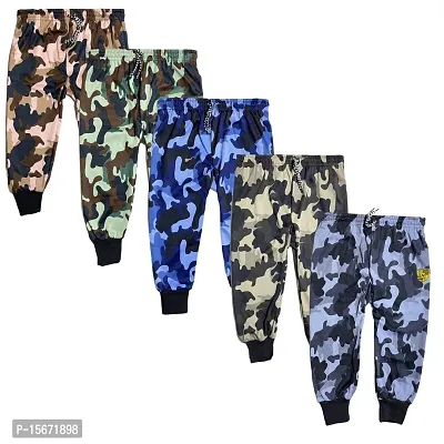 Unique Attractive Fauji Kids Track pants Lower  MultiColour Polyester Printed Fauji Lower (Pack of-5)