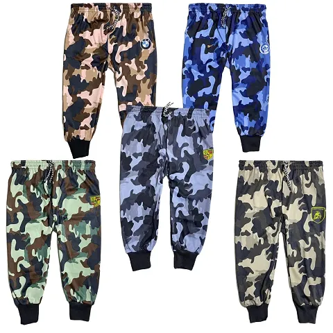 Kids Track Pants MultiColour Printed Lower (Pack Of-5)