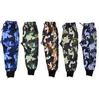 Kids multicolor trackpant Printed Polyester lower for boys  girls pack of 5-thumb2