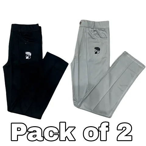 Stylish Combo Of 2 Polyester Blend Track Pant