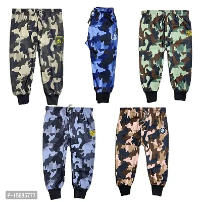 Kids Children Regular fit fauji Printed Summer Trackpant Pajama/Pyjama/Lower Pant Trousers for Boys/Girls ( Pack Of 5 )-thumb0