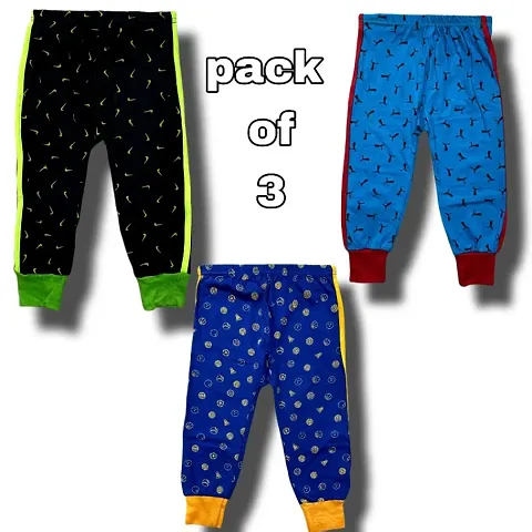 Kids Multicolor Pyjama Printed Cotton for kids Pack of 3