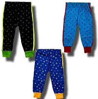 Unique Attractive Kids Cotton Track pants Lower  MultiColour Cotton Printed Lower (Pack of-3)-thumb1