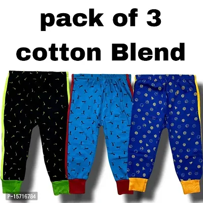 Kids Multicolor Printed Cotton Regular Fit Lower For Boys  Girls Pack of 3