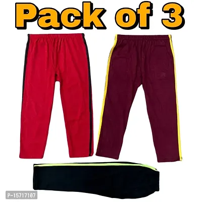 New Kids Pyjama Multicolour Lower Plain Cotton Fabric Lower For Kids (Pack of 3)