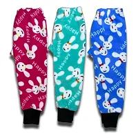 Stylish Kids Happy Woolen Printed Pyjama Multicolor (Pack of 3)-thumb2