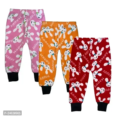 Kids Happy Woolen Pyjama Multicolor (Pack of 3)