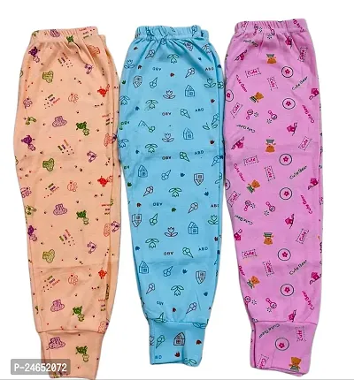 Classic Cotton Printed Pyjama for Kids Unisex, Pack of 3-thumb0