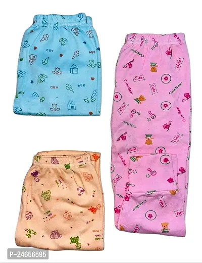 Kids Printed lite Cotton Grip Pyjama Pack of 3 Multicolour-thumb0