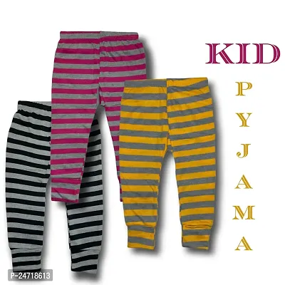 Baby Boys  Baby Girls Woolen Fabric Lining  Pyjama (Pack of 3) Multicolor-thumb0