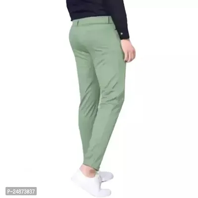 Classic Polyester Solid Formal Trousers For Men-thumb2