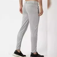 Classic Polyester Solid Formal Trousers For Men-thumb2