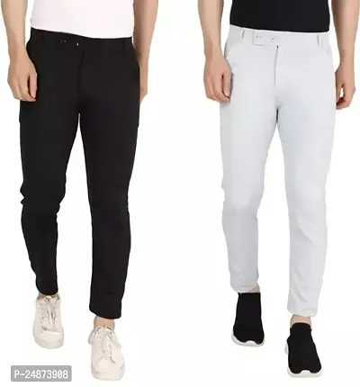 New Plain Strachable Trouser for Men/Track Pent/Regular Fit Pent/Stretchable Pent/Jean Pent/Men's Pent (Pack of 2)