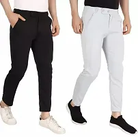 New Plain Strachable Trouser for Men/Track Pent/Regular Fit Pent/Stretchable Pent/Jean Pent/Men's Pent (Pack of 2)-thumb2