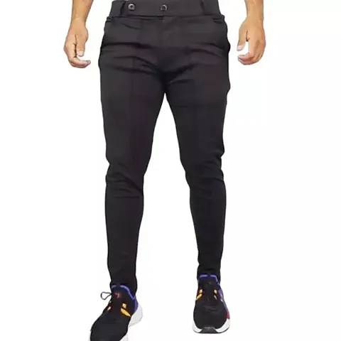 COMFITS Men's | Boys | Track Pant Double Button (XL, Black)