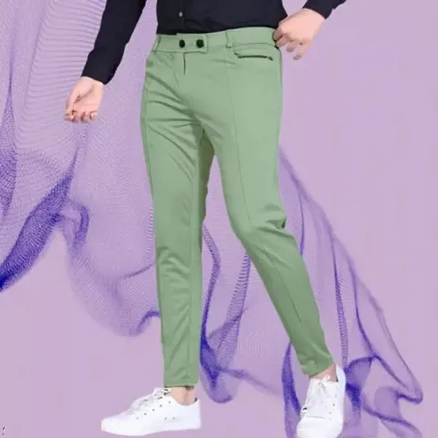 Classic Silk Solid Track Pants for Men