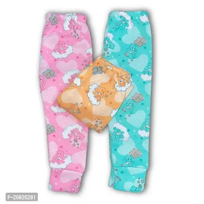 Winter Printed Track Pants Pyjamas Kids Boy's and girls Woolen (Pack of 3) Multicolor