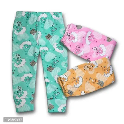 3 pcs woolen kids pyjamas/night pants or winter track pants for kids boys and girls unisex with multicolour