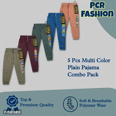 Stylish Polyester Track Pant for Kids Pack Of 5-thumb0