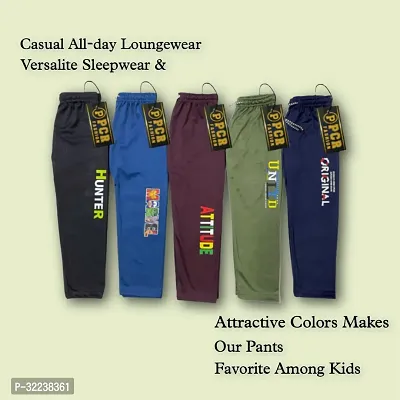 Stylish Polyester Track Pants for Kid, Pack of 5-thumb3