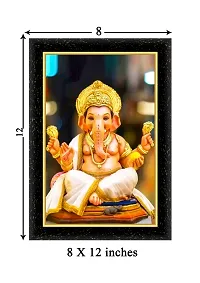 ARAAKA GANESH JI  Laminated photo frame for wall, living room, gifts Painting size- 12 height x 8 width inch (Wood Base and Front Laminated)-thumb3