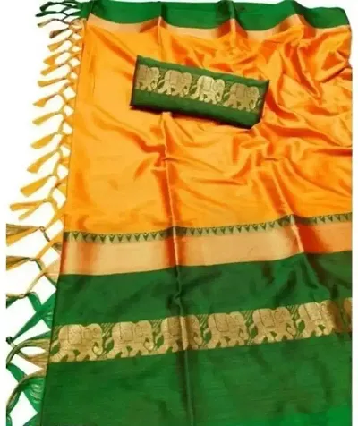 Jacquard Silk Saree with Blouse piece