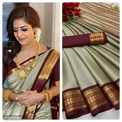 Beautiful Art Silk Woven Design Saree with Blouse piece