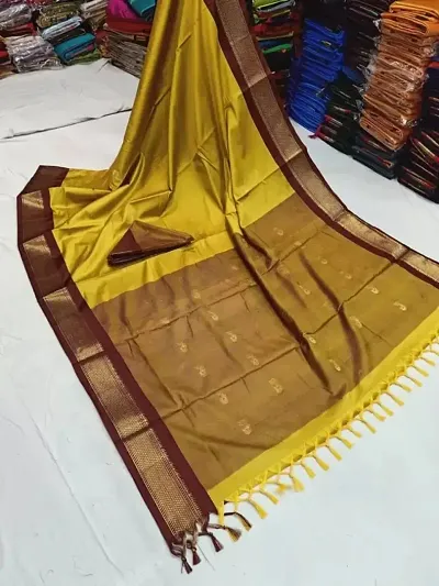 Cottan silk kanjiraram saree for women