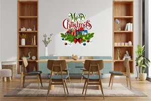 Kamya Home Decor Mery Chritmas Wall Sticker(Multicolor PVC Vinyl)-thumb1