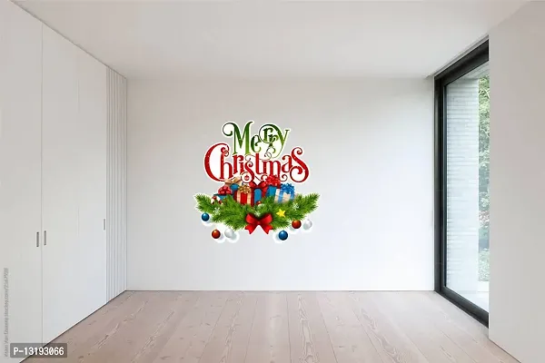 Kamya Home Decor Mery Chritmas Wall Sticker(Multicolor PVC Vinyl)-thumb4