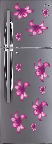 Kamya Home Decor Pink Flowers Fridge Wall Sticker (Multicolor PVC Vinyl)_FZ-153-thumb4