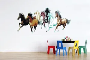 Kamya Home Decor Seven Horse Wall Sticker (Multicolor PVC Vinyl)-thumb3