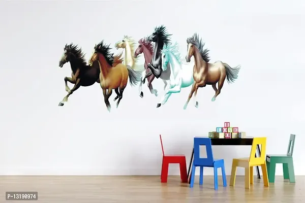 Kamya Home Decor Seven Horse Wall Sticker (Multicolor PVC Vinyl)-thumb4