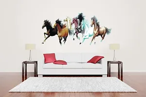 Kamya Home Decor Seven Horse Wall Sticker (Multicolor PVC Vinyl)-thumb4