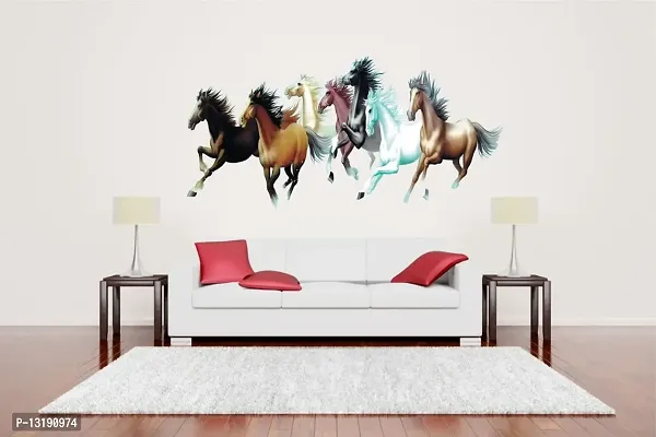 Kamya Home Decor Seven Horse Wall Sticker (Multicolor PVC Vinyl)-thumb5