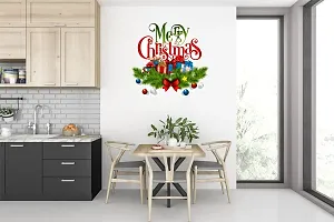 Kamya Home Decor Mery Chritmas Wall Sticker(Multicolor PVC Vinyl)-thumb2