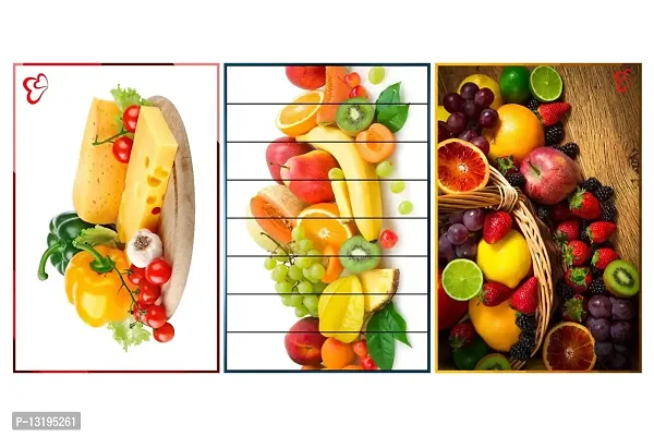 Kamya Home Decor Fruits and chees Kitchen Wall Sticker (size-90x30 cm)-LOVE-14-thumb0