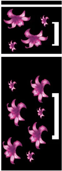 Kamya Home Decor Pink Flowers Fridge Wall Sticker (Multicolor PVC Vinyl)_FZ-153-thumb1