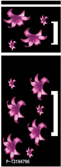 Kamya Home Decor Pink Flowers Fridge Wall Sticker (Multicolor PVC Vinyl)_FZ-153-thumb2