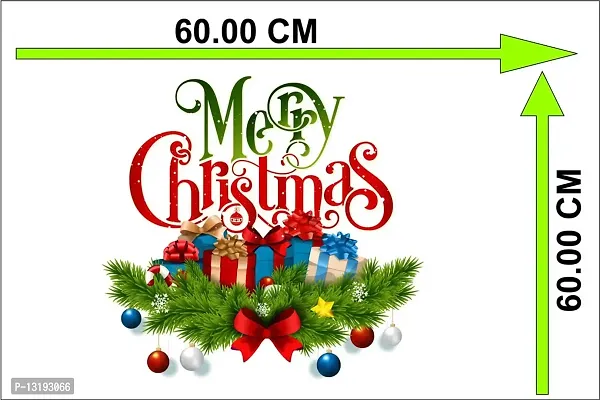 Kamya Home Decor Mery Chritmas Wall Sticker(Multicolor PVC Vinyl)-thumb5