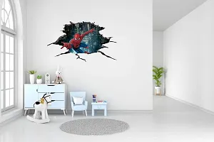 Kamya Home Decor Spider Coming Out of Wall Sticker (Multicolor PVC Vinyl)-thumb4