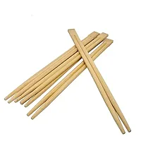 Adaamya? Set of 10/20 / 50 Pairs - Natural Round Bamboo Reusable Chopsticks, Size 7.5 Inch (Color & Design May Vary) (25)-thumb1