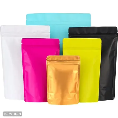 Useful - 800 gm Capacity - 100 pcs Reusable Pouches with Zipper-thumb0