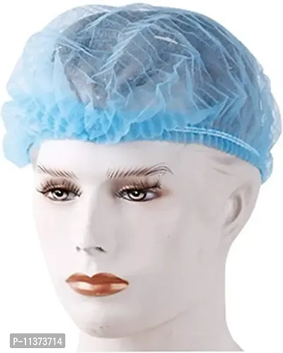 Hair Disposable Stretchable Blue Bouffant Caps/Surgical Caps/Cooking Caps/ (100 Pieces)